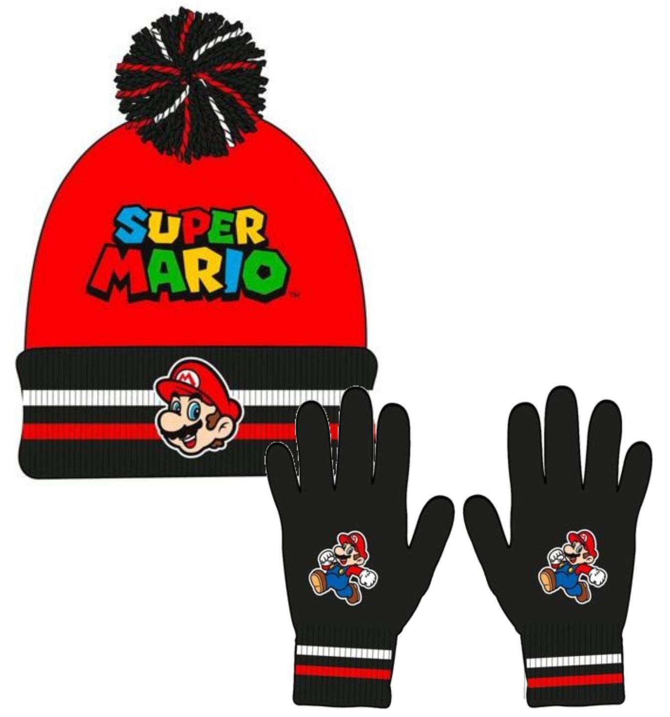 ČEPICE A RUKAVICE SUPER MARIO, 54