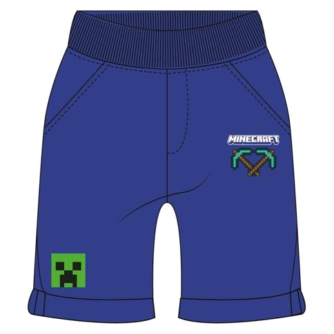 FASHION UK Šortky bermudy MINECRAFT modré, vel. 116