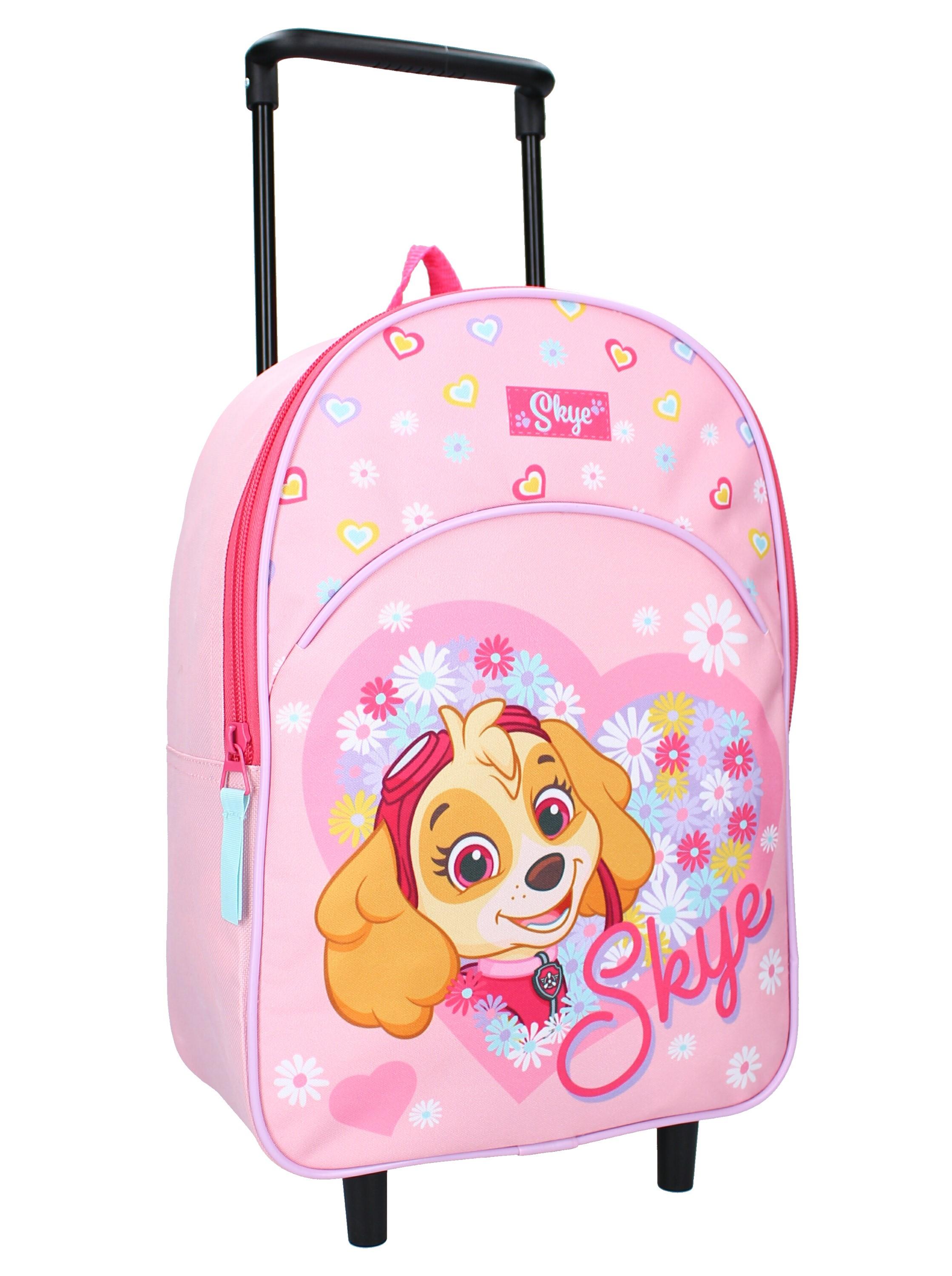 VADOBAG Kufr trolley TLAPKOVÁ PATROLA růžový 33 x 25 x 11