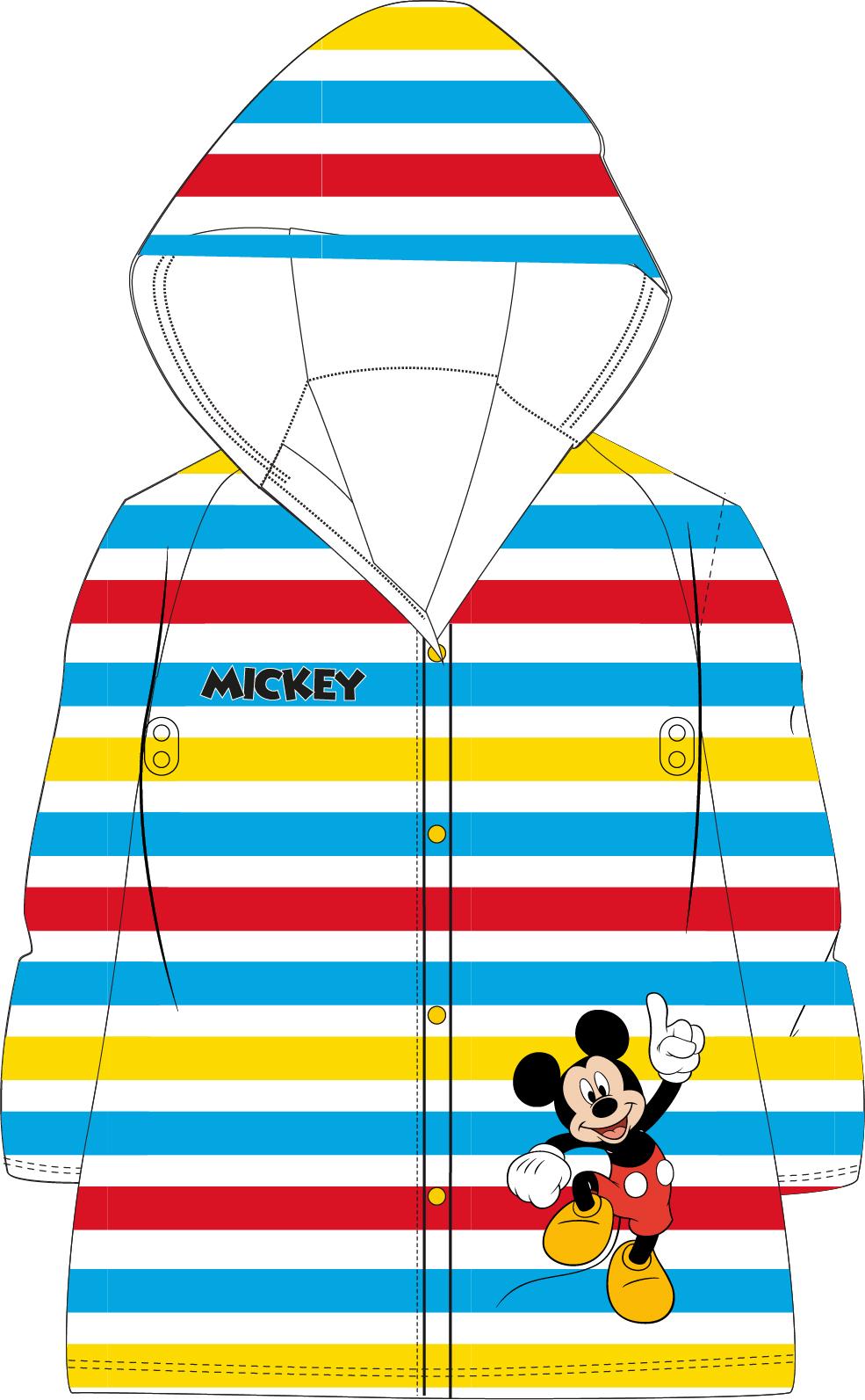 EPLUSM Pláštěnka MICKEY MOUSE proužek, vel. 110/116