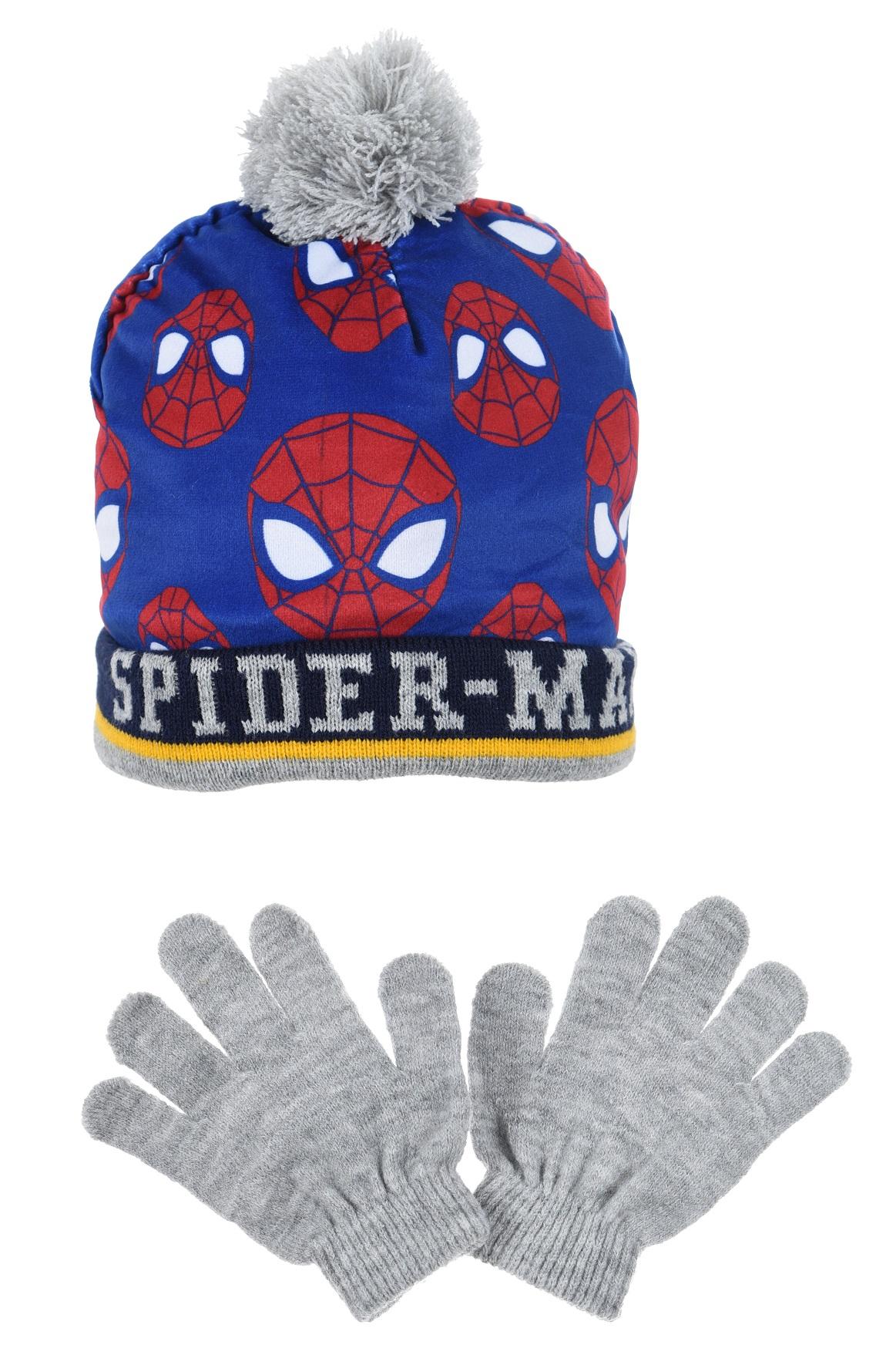 ČEPICE A RUKAVICE SPIDERMAN, 52