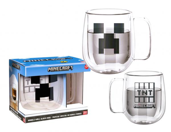 SKLENĚNÝ HRNEČEK MINECRAFT