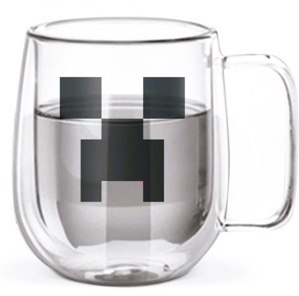 SKLENĚNÝ HRNEČEK MINECRAFT