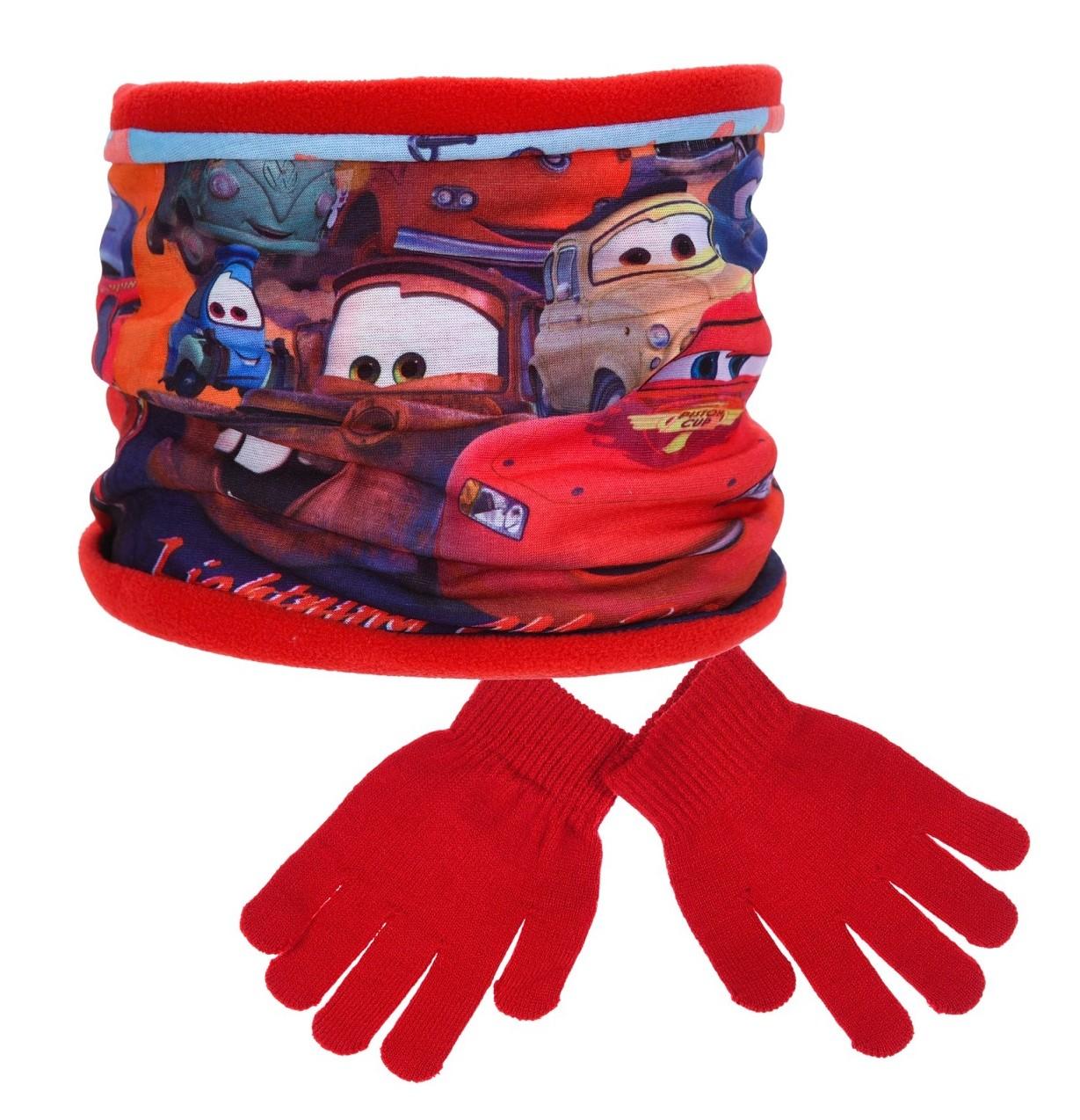 SOUPRAVA NÁKRČNÍK A RUKAVICE CARS, uni