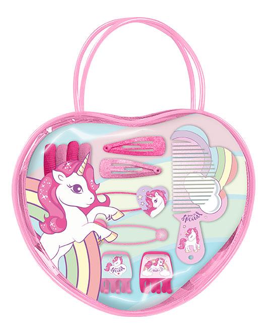 TOALETNÍ TAŠTIČKA S VLASOVÝMI DOPLŇKY UNICORN, uni