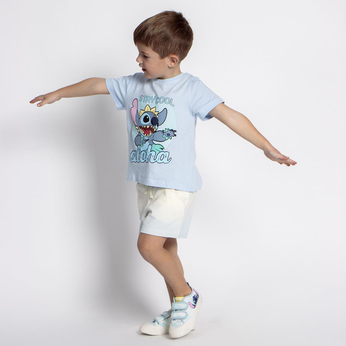 KOMPLET TRIČKO A KRAŤASY STITCH, 116
