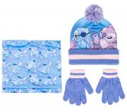SOUPRAVA ČEPICE, NÁKRČNÍK A  RUKAVICE LILO A STITCH