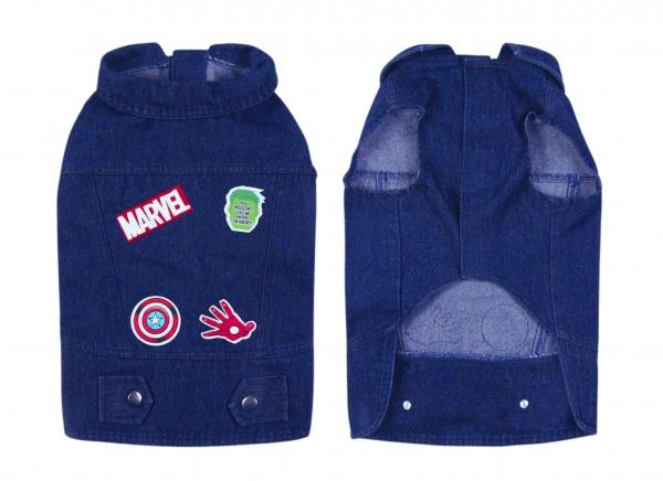 DŽÍNOVÝ OBLEČEK PRO PSA MARVEL M
