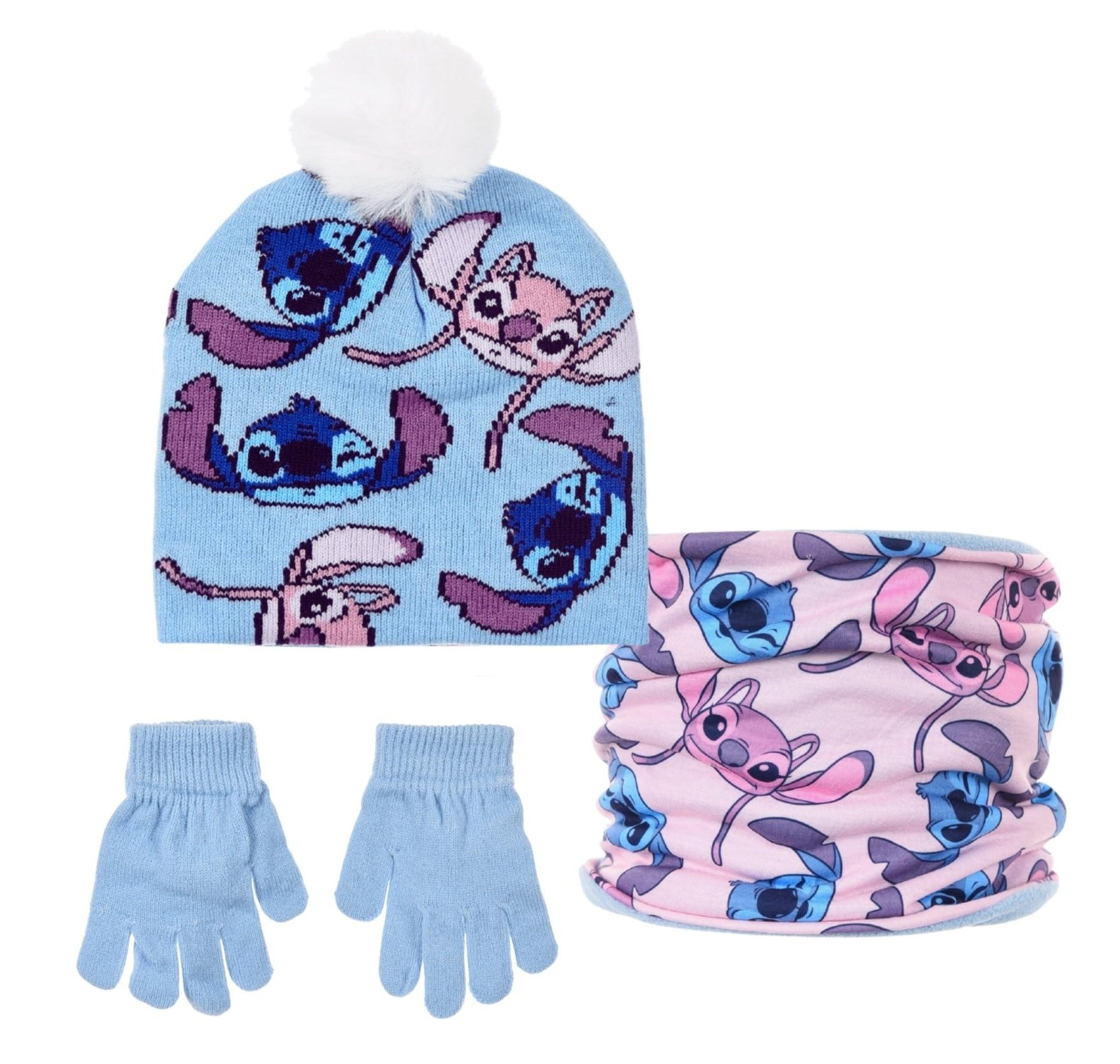 SOUPRAVA NÁKRČNÍK ČEPICE  A RUKAVICE LILO A STITCH, 54