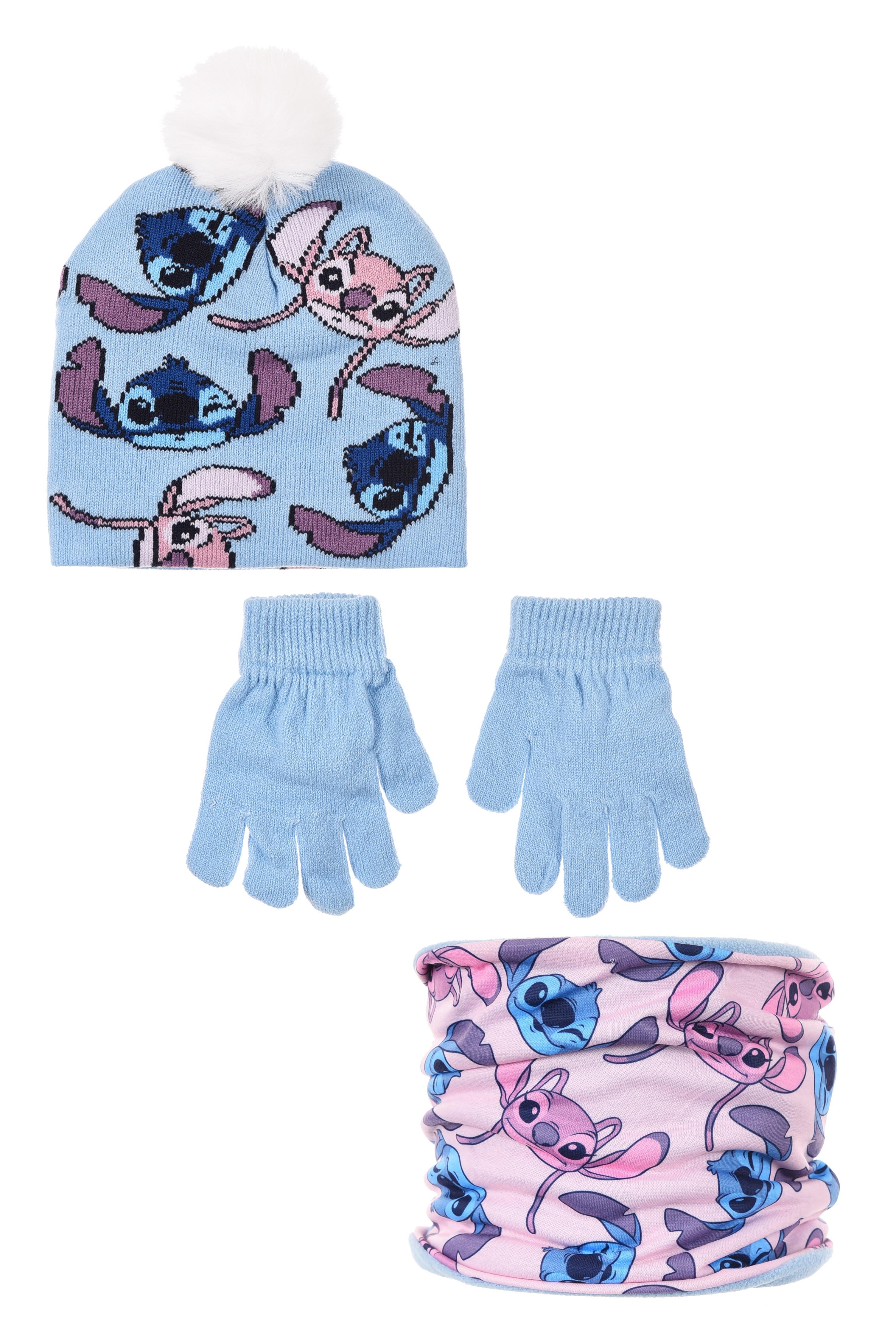 SOUPRAVA NÁKRČNÍK ČEPICE  A RUKAVICE LILO A STITCH, 54