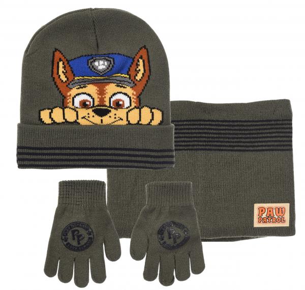 SET 6 KS SOUPRAVA ČEPICE, NÁKRČNÍK  A RUKAVICE TLAPKOVÁ PATROLA