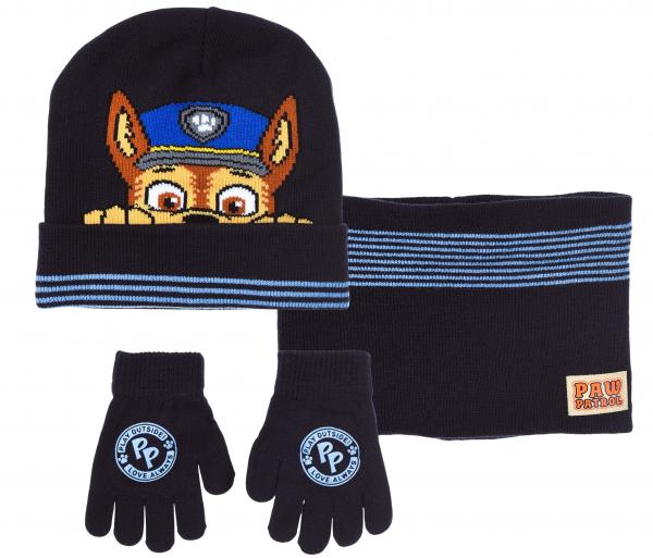 SOUPRAVA ČEPICE, NÁKRČNÍK  A RUKAVICE TLAPKOVÁ PATROLA