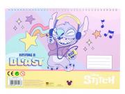 SPIRÁLOVÝ BLOK SE SAMOLEPKAMI LILO A STITCH  A4