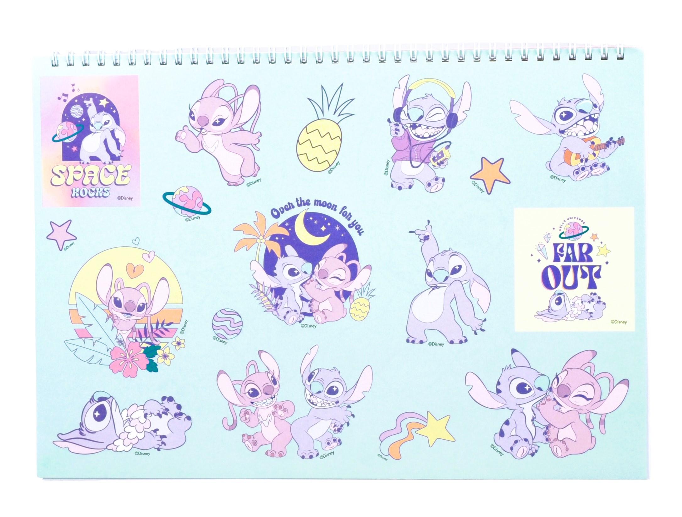 SPIRÁLOVÝ BLOK SE SAMOLEPKAMI LILO A STITCH  A4, uni