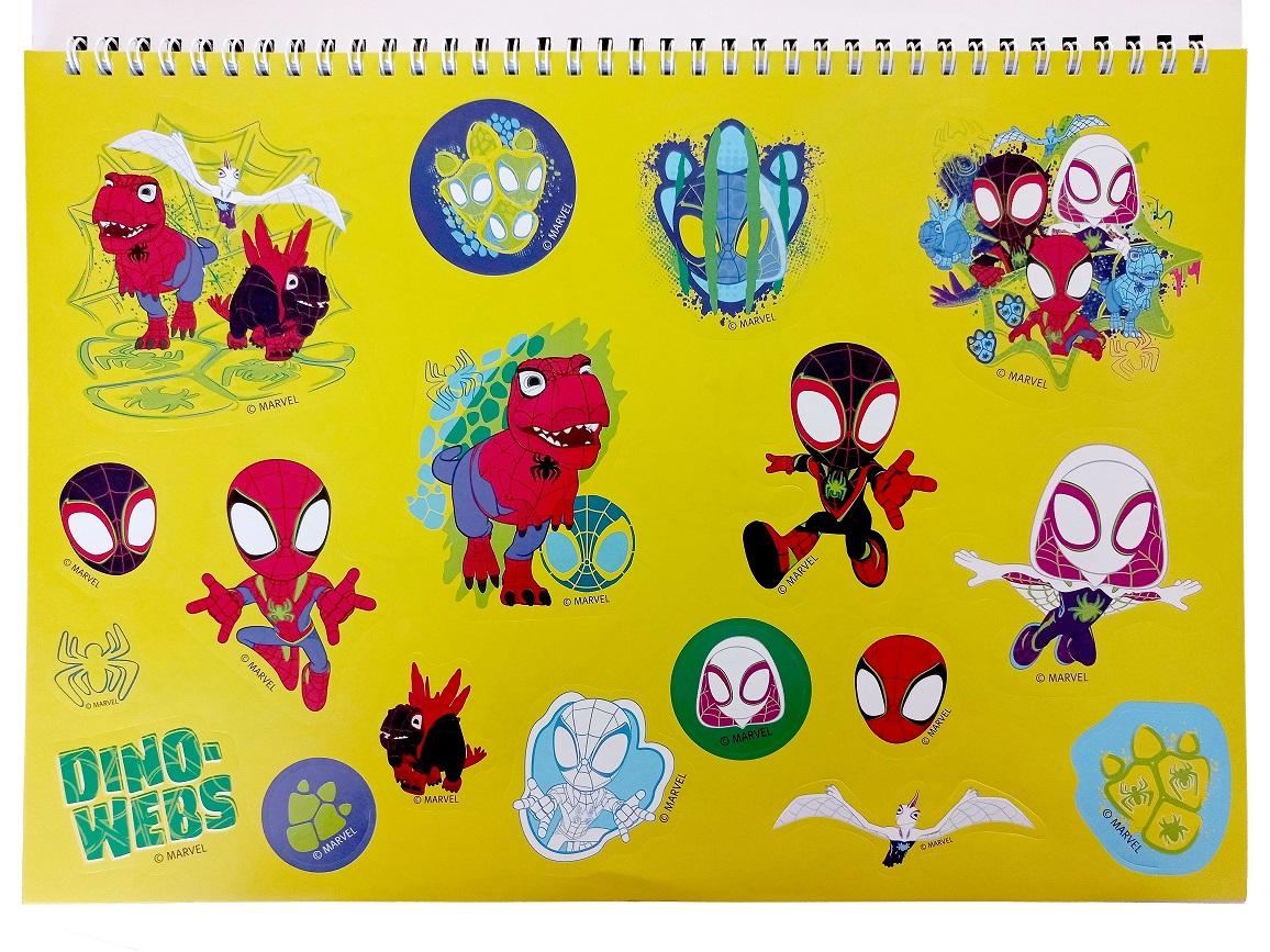 SPIRÁLOVÝ BLOK SE SAMOLEPKAMI SPIDEY  A4, uni