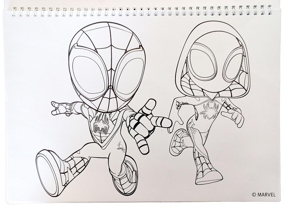 SPIRÁLOVÝ BLOK SE SAMOLEPKAMI SPIDEY  A4, uni