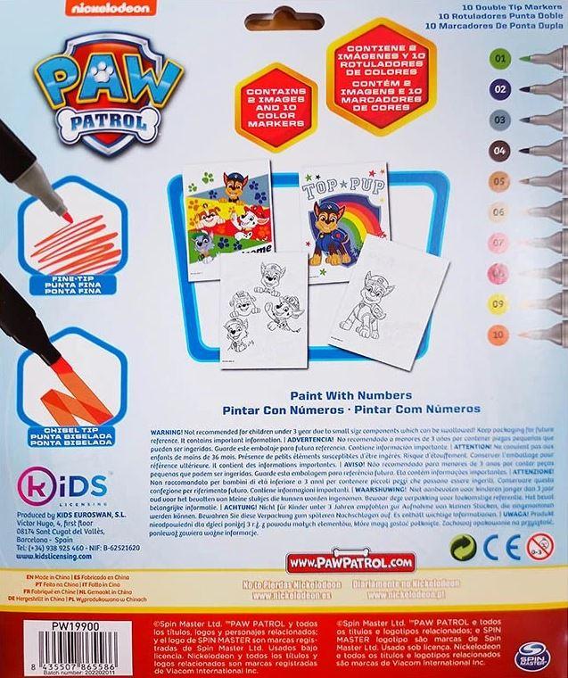 KRESLENÍ  PODLE ČÍSEL TLAPKOVÁ PATROLA, uni