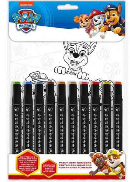 KRESLENÍ  PODLE ČÍSEL TLAPKOVÁ PATROLA