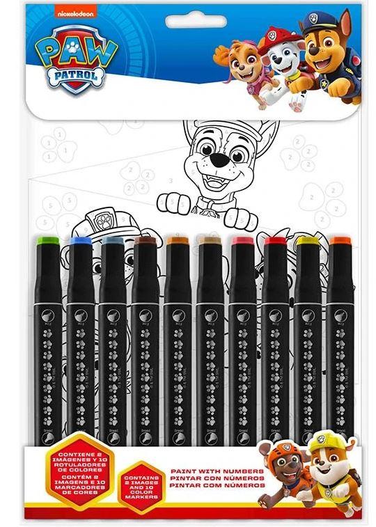 KRESLENÍ  PODLE ČÍSEL TLAPKOVÁ PATROLA, uni