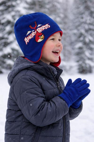 PERU ČEPICE A RUKAVICE ANGRY BIRDS