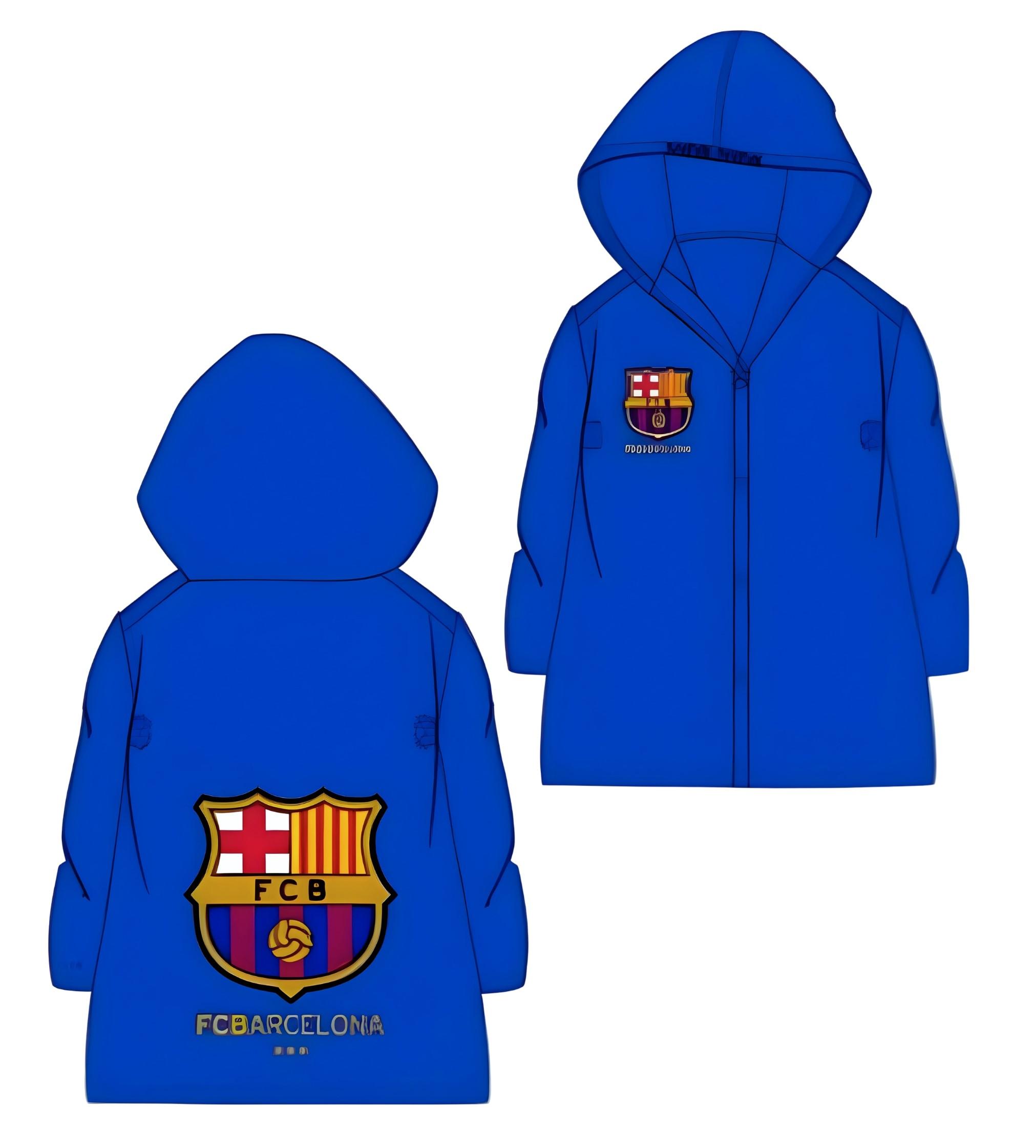 EPLUSM Pláštěnka FC BARCELONA modrá, vel. 134/140