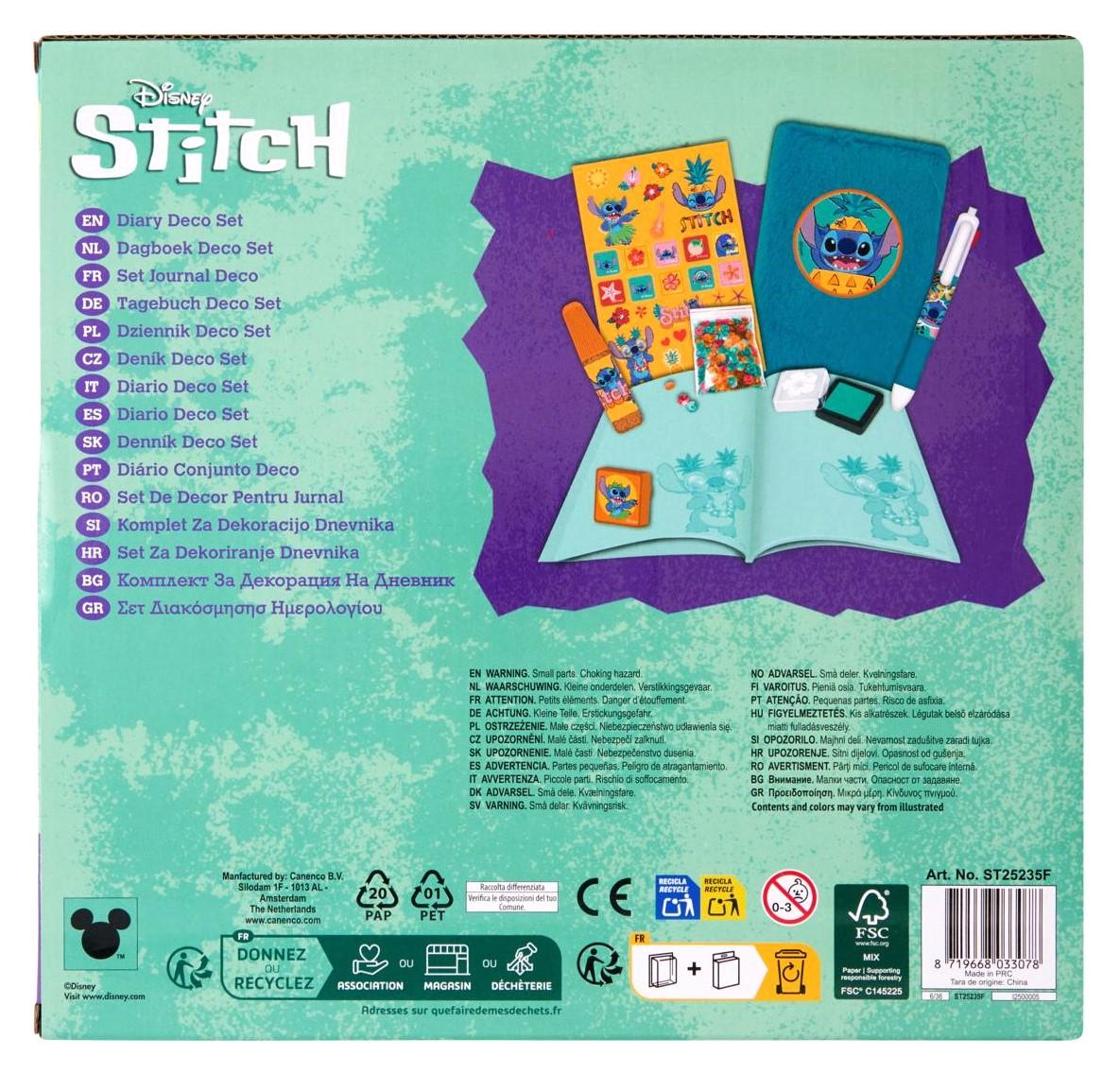 DEKORATIVNÍ SADA ZÁPISNÍK  A PROPISKA LILO A STITCH, uni